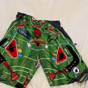 Green Graphic Lacrosse Shorts